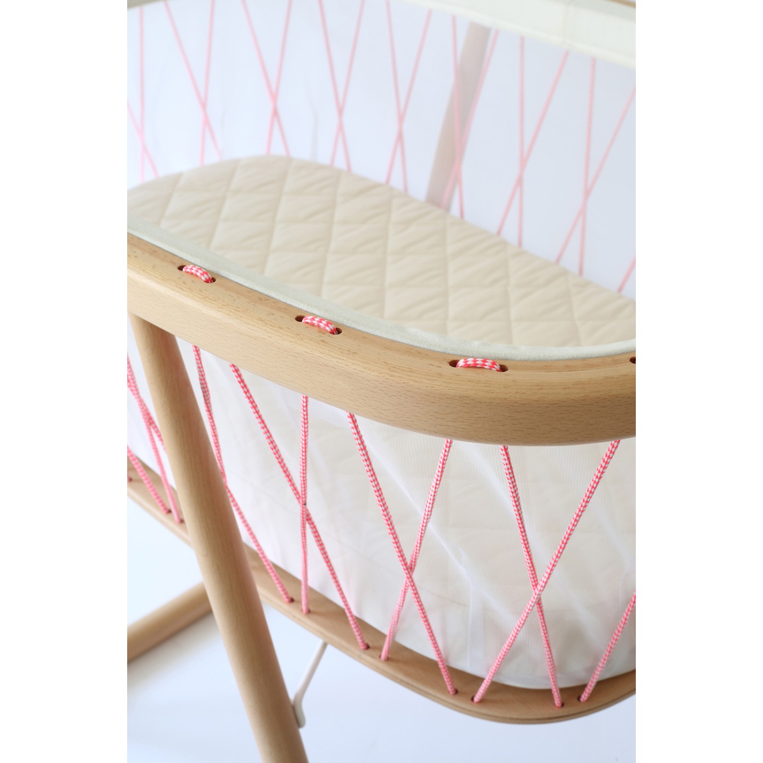 Kumi Cradle / Pink with Foam Mattress CHARLIE CRANE